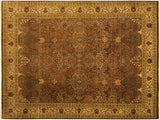 handmade Traditional Design Brown Lt. Tan Hand Knotted RECTANGLE 100% WOOL area rug 9x12