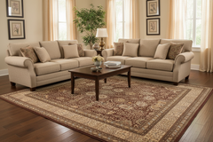 handmade Traditional  Brown Tan Hand Knotted RECTANGLE 100% WOOL area rug 9'X12'