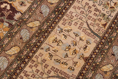 handmade Traditional  Brown Tan Hand Knotted RECTANGLE 100% WOOL area rug 9'X12'