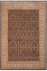 handmade Traditional Tabriz Brown Tan Hand Knotted RECTANGLE 100% WOOL area rug 9'X12'