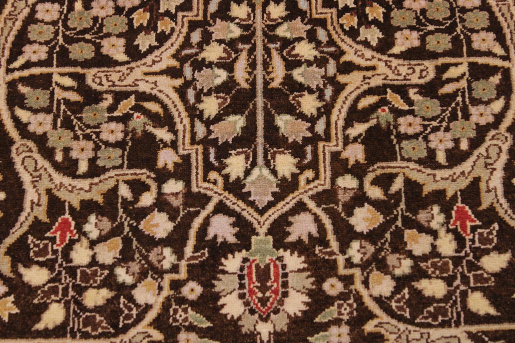 handmade Traditional Tabriz Brown Tan Hand Knotted RECTANGLE 100% WOOL area rug 9'X12'