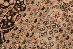 handmade Traditional Tabriz Brown Tan Hand Knotted RECTANGLE 100% WOOL area rug 9'X12'