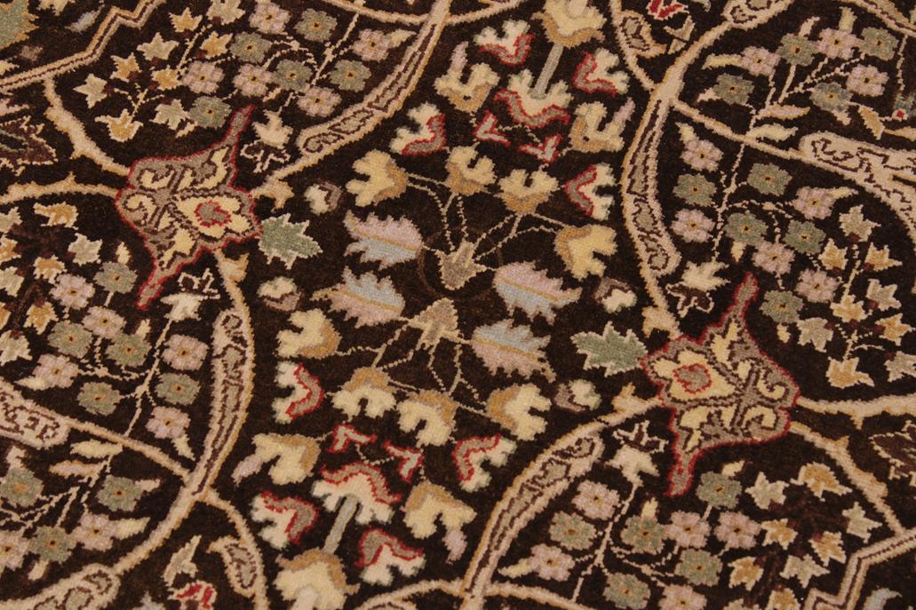 handmade Traditional Tabriz Brown Tan Hand Knotted RECTANGLE 100% WOOL area rug 9'X12'