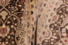 handmade Traditional Tabriz Brown Tan Hand Knotted RECTANGLE 100% WOOL area rug 9'X12'