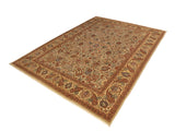 handmade Traditional Veg Dye Lt. Gray Tan Hand Knotted RECTANGLE 100% WOOL area rug 9x12