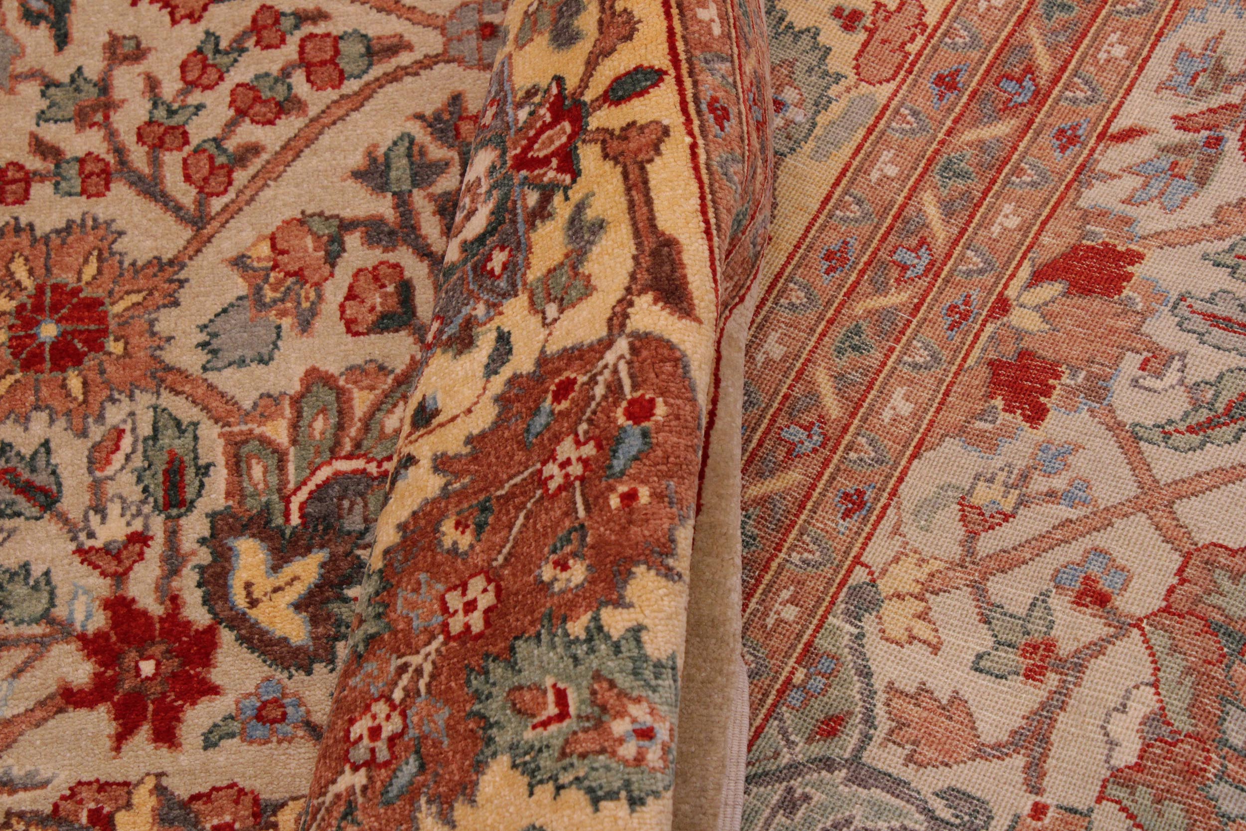 handmade Traditional Veg Dye Lt. Gray Tan Hand Knotted RECTANGLE 100% WOOL area rug 9' x 12'
