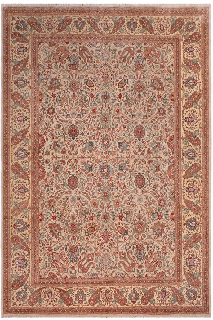 handmade Traditional Veg Dye Lt. Gray Tan Hand Knotted RECTANGLE 100% WOOL area rug 9'X12'