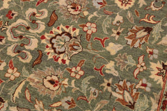 handmade Traditional Veg Dye Green Tan Hand Knotted RECTANGLE 100% WOOL area rug 9'X12'