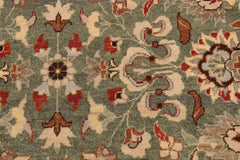 handmade Traditional Veg Dye Green Tan Hand Knotted RECTANGLE 100% WOOL area rug 9'X12'