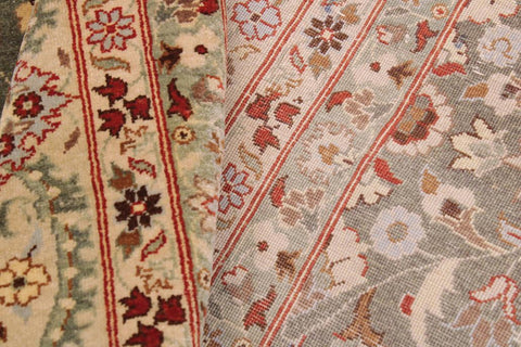 handmade Traditional Veg Dye Green Tan Hand Knotted RECTANGLE 100% WOOL area rug 9'X12'