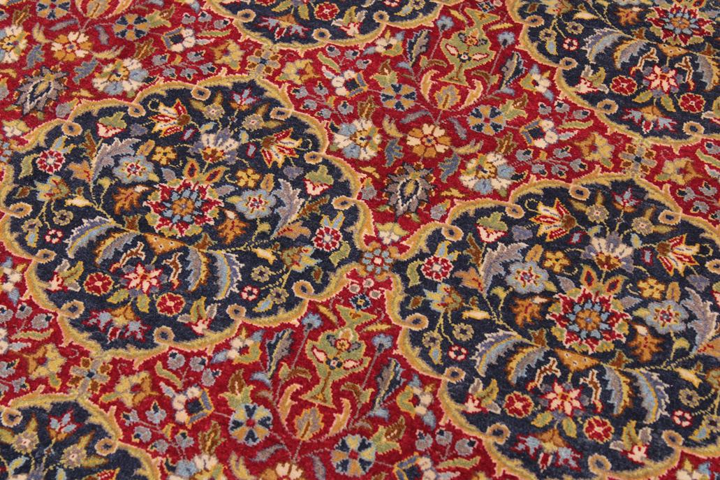 handmade Traditional Veg Dye Red Blue Hand Knotted RECTANGLE 100% WOOL area rug 9'X12'