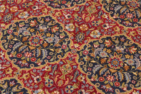 handmade Traditional Veg Dye Red Blue Hand Knotted RECTANGLE 100% WOOL area rug 9'X12'