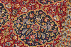 handmade Traditional Veg Dye Red Blue Hand Knotted RECTANGLE 100% WOOL area rug 9'X12'