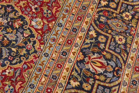 handmade Traditional Veg Dye Red Blue Hand Knotted RECTANGLE 100% WOOL area rug 9'X12'