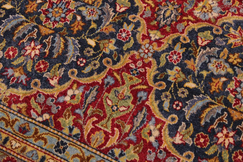 handmade Traditional Veg Dye Red Blue Hand Knotted RECTANGLE 100% WOOL area rug 9'X12'