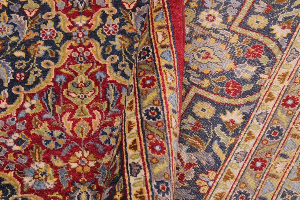 handmade Traditional Veg Dye Red Blue Hand Knotted RECTANGLE 100% WOOL area rug 9'X12'