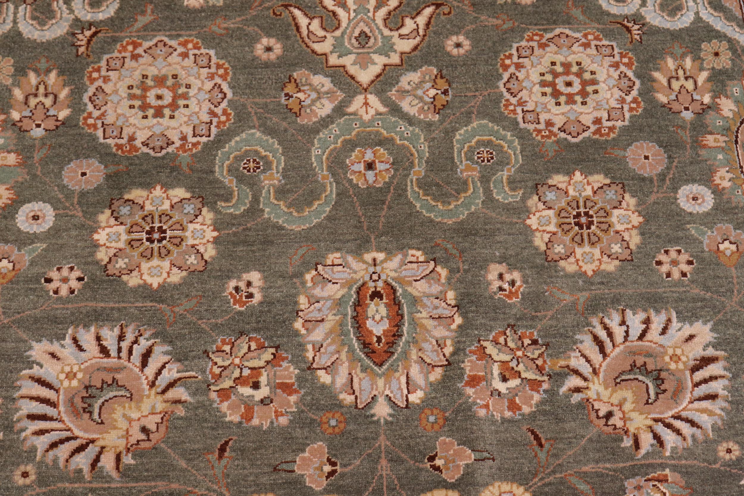 handmade Transitional Design Lt. Green Beige Hand Knotted RECTANGLE 100% WOOL area rug 9' x 12'
