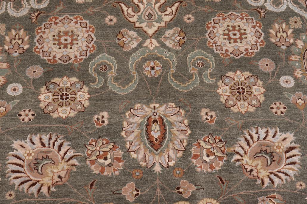 handmade Traditional Design Lt. Green Beige Hand Knotted RECTANGLE 100% WOOL area rug 9'X12'