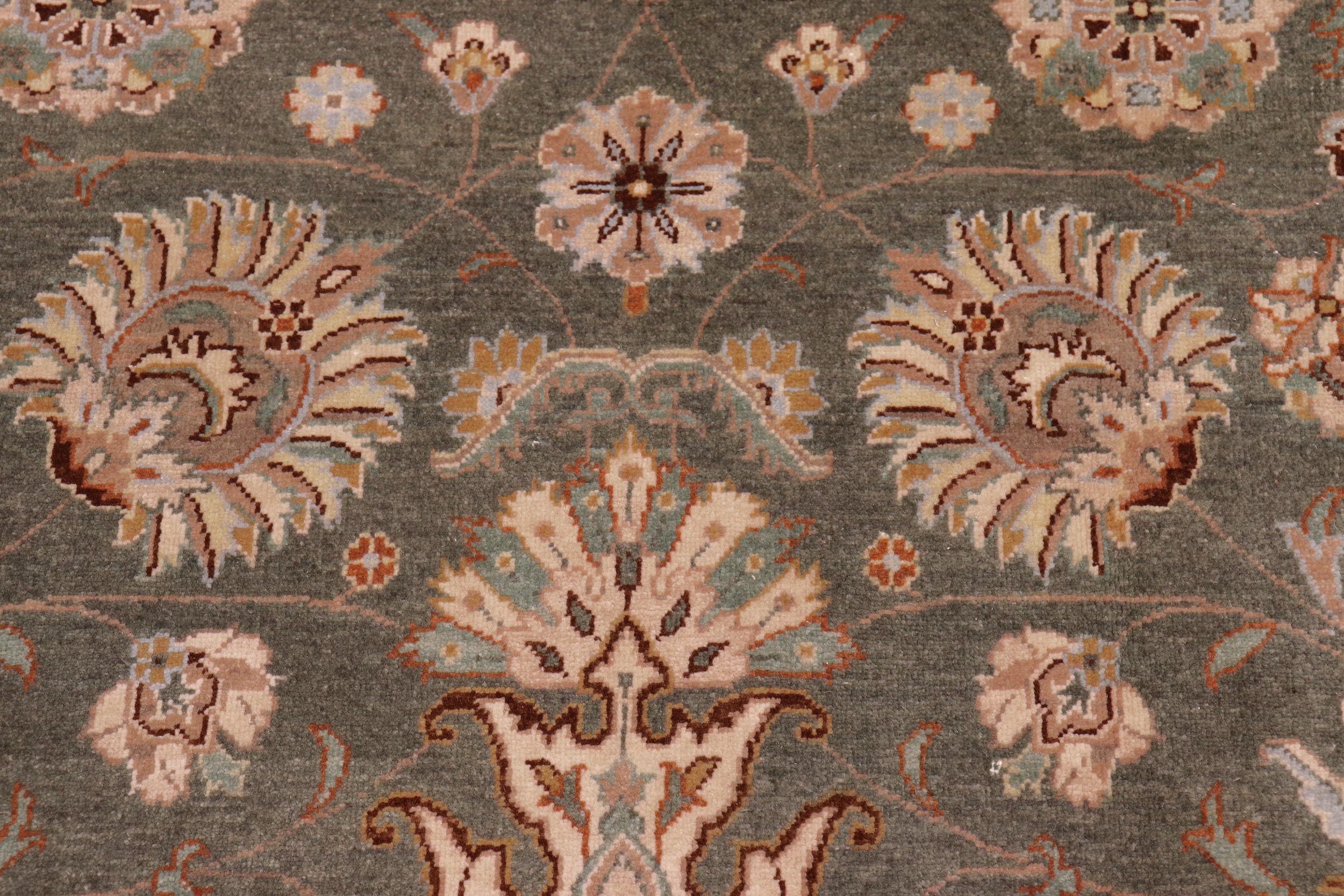 handmade Transitional Design Lt. Green Beige Hand Knotted RECTANGLE 100% WOOL area rug 9' x 12'