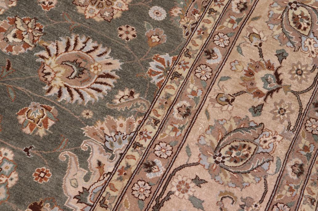 handmade Traditional Design Lt. Green Beige Hand Knotted RECTANGLE 100% WOOL area rug 9'X12'