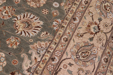 handmade Traditional Design Lt. Green Beige Hand Knotted RECTANGLE 100% WOOL area rug 9'X12'