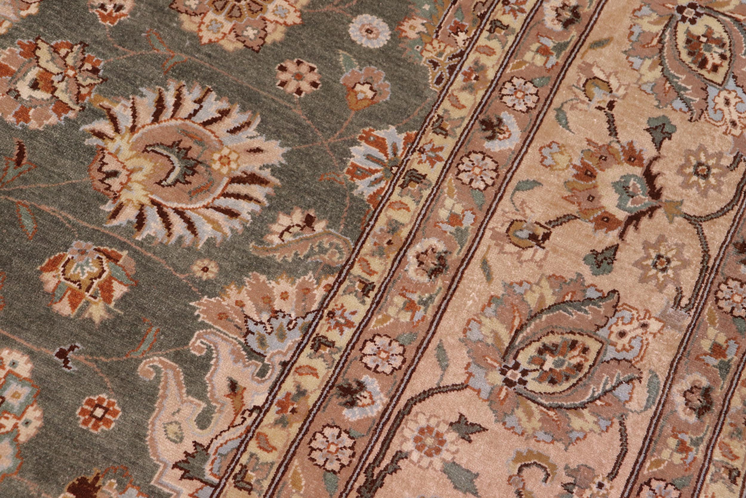 handmade Transitional Design Lt. Green Beige Hand Knotted RECTANGLE 100% WOOL area rug 9' x 12'
