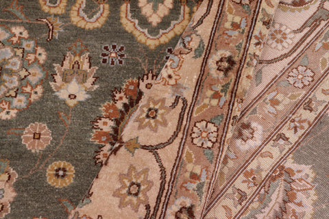 handmade Transitional Design Lt. Green Beige Hand Knotted RECTANGLE 100% WOOL area rug 9' x 12'