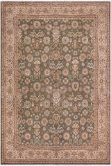handmade Traditional Design Lt. Green Beige Hand Knotted RECTANGLE 100% WOOL area rug 9'X12'