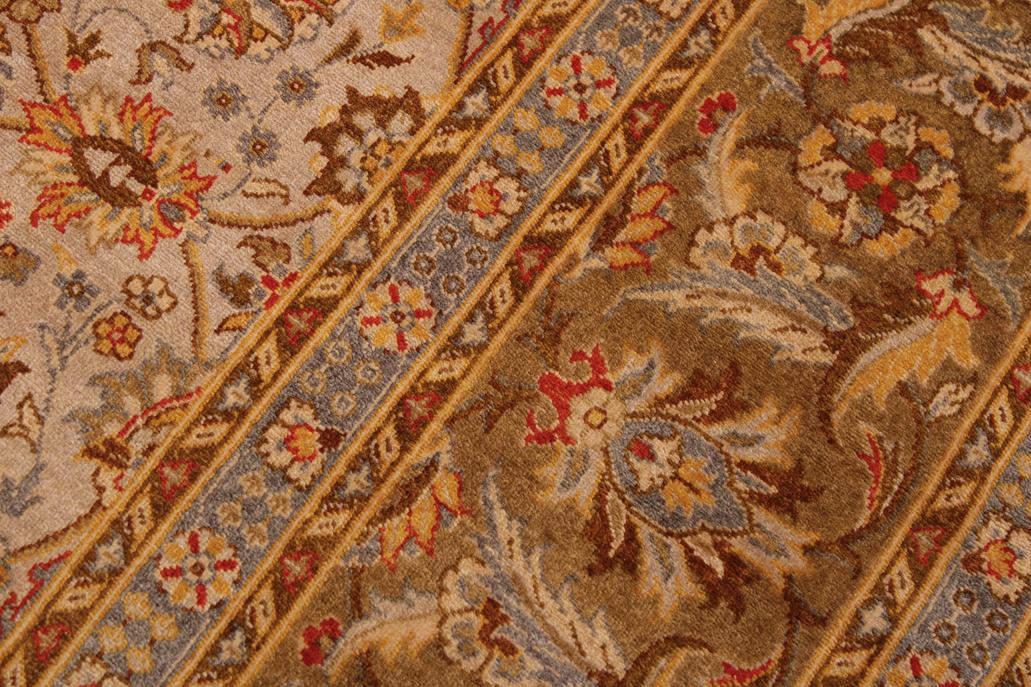 handmade Traditional Veg Dye Tan Gold Hand Knotted RECTANGLE 100% WOOL area rug 9'X12'