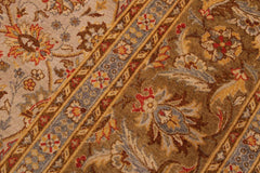 handmade Traditional Veg Dye Tan Gold Hand Knotted RECTANGLE 100% WOOL area rug 9'X12'