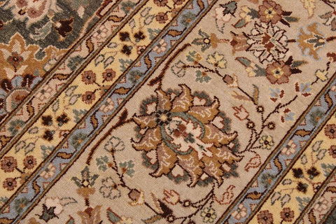 handmade Traditional Design Green Lt. Gray Hand Knotted RECTANGLE 100% WOOL area rug 9'X12'