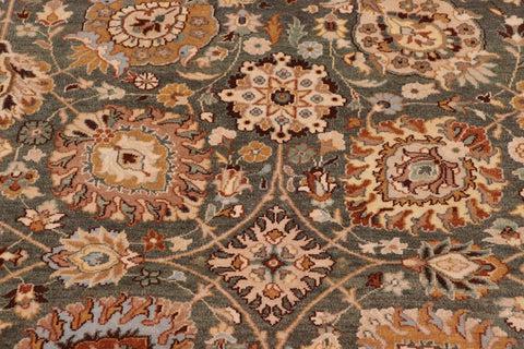 handmade Transitional Design Green Lt. Tan Hand Knotted RECTANGLE 100% WOOL area rug 9' x 12'
