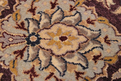handmade Traditional Design Aubergine Tan Hand Knotted RECTANGLE 100% WOOL area rug 9'X12'