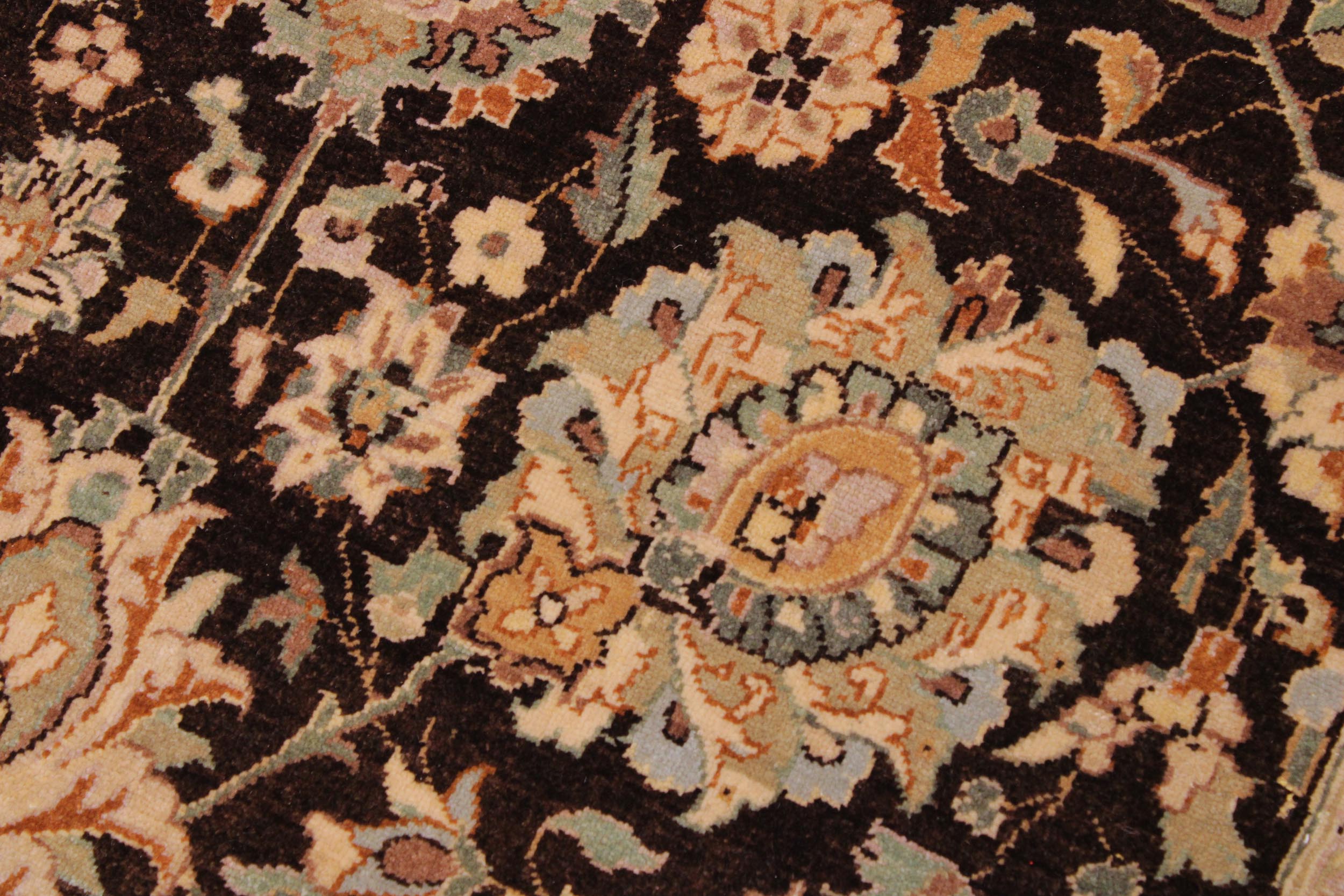 handmade Transitional Design Brown Tan Hand Knotted RECTANGLE 100% WOOL area rug 9' x 12'