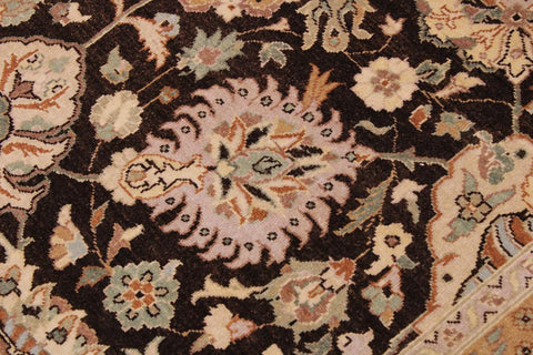 handmade Traditional Design Brown Tan Hand Knotted RECTANGLE 100% WOOL area rug 9'X12'