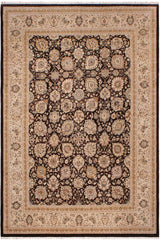handmade Traditional Design Brown Tan Hand Knotted RECTANGLE 100% WOOL area rug 9'X12'