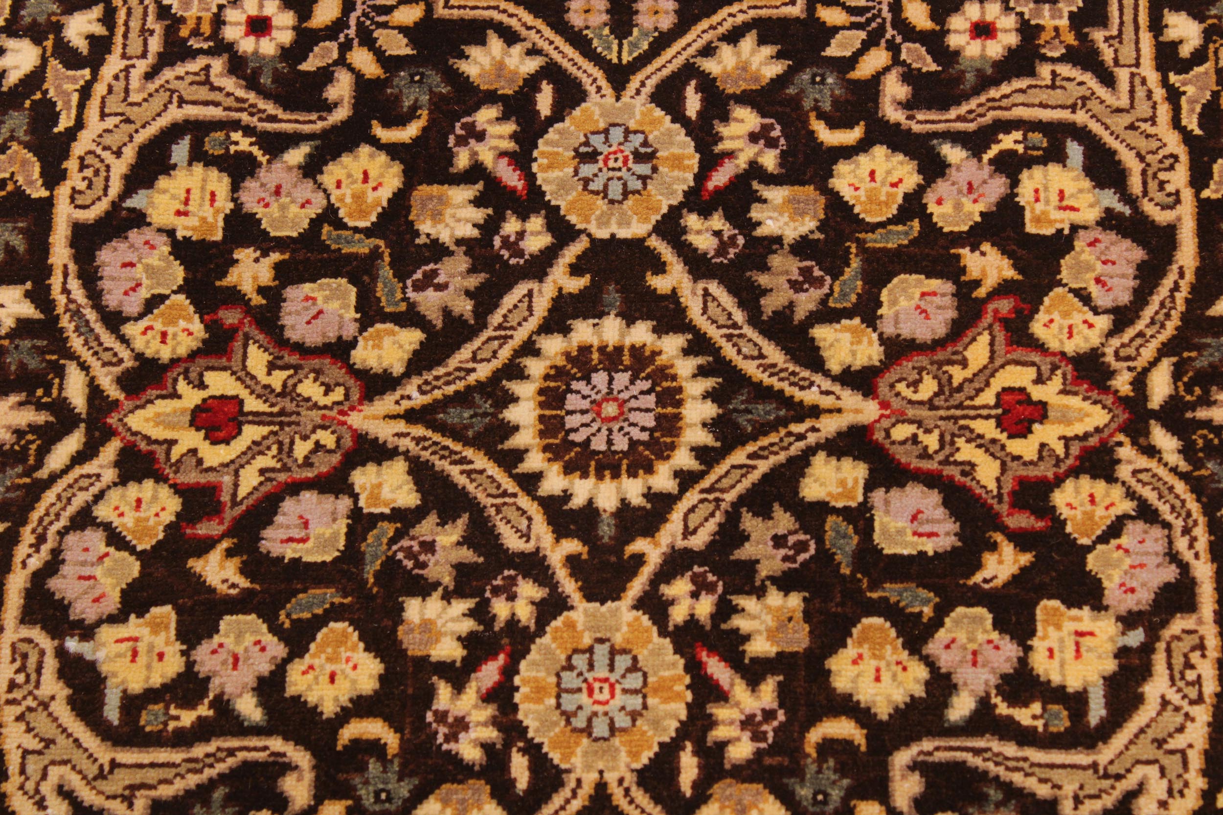 handmade Transitional Tabriz Brown Tan Hand Knotted RECTANGLE 100% WOOL area rug 9' x 12'