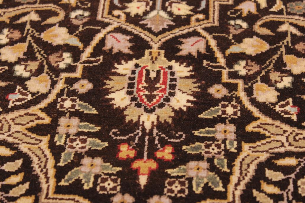 handmade Traditional Tabriz Brown Tan Hand Knotted RECTANGLE 100% WOOL area rug 9'X12'