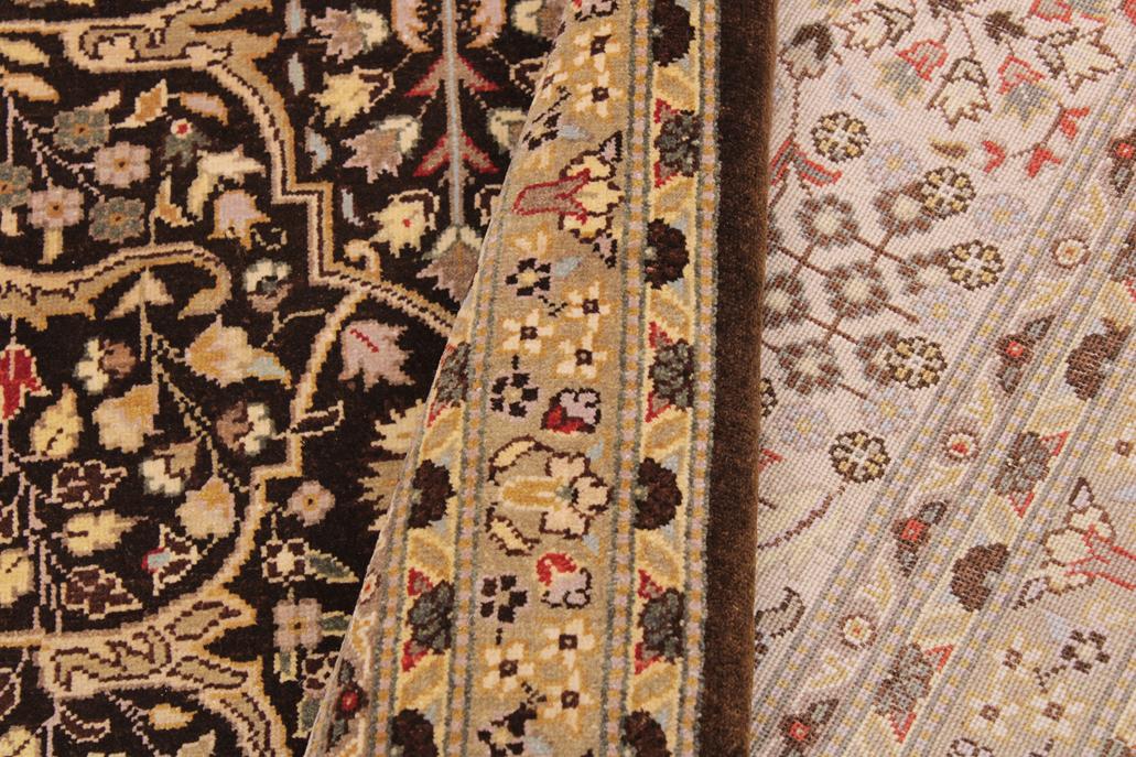 handmade Traditional Tabriz Brown Tan Hand Knotted RECTANGLE 100% WOOL area rug 9'X12'