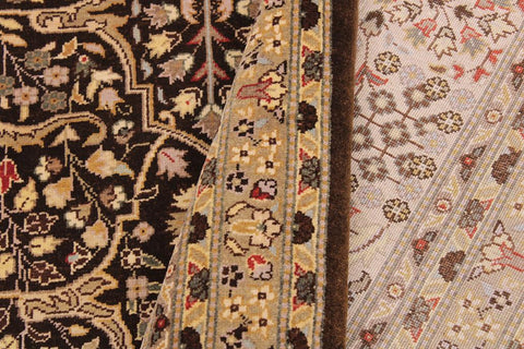 handmade Traditional Tabriz Brown Tan Hand Knotted RECTANGLE 100% WOOL area rug 9'X12'