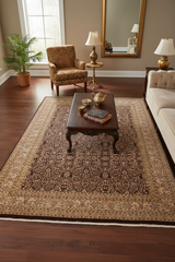 handmade Traditional Tabriz Brown Tan Hand Knotted RECTANGLE 100% WOOL area rug 9'X12'