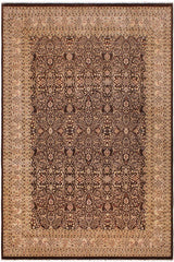 handmade Traditional Tabriz Brown Tan Hand Knotted RECTANGLE 100% WOOL area rug 9'X12'