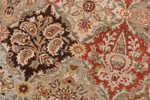 handmade Traditional Design Brown Multi Hand Knotted RECTANGLE 100% WOOL area rug 9'X12'