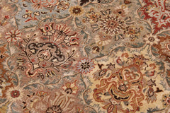 handmade Traditional Design Brown Multi Hand Knotted RECTANGLE 100% WOOL area rug 9'X12'