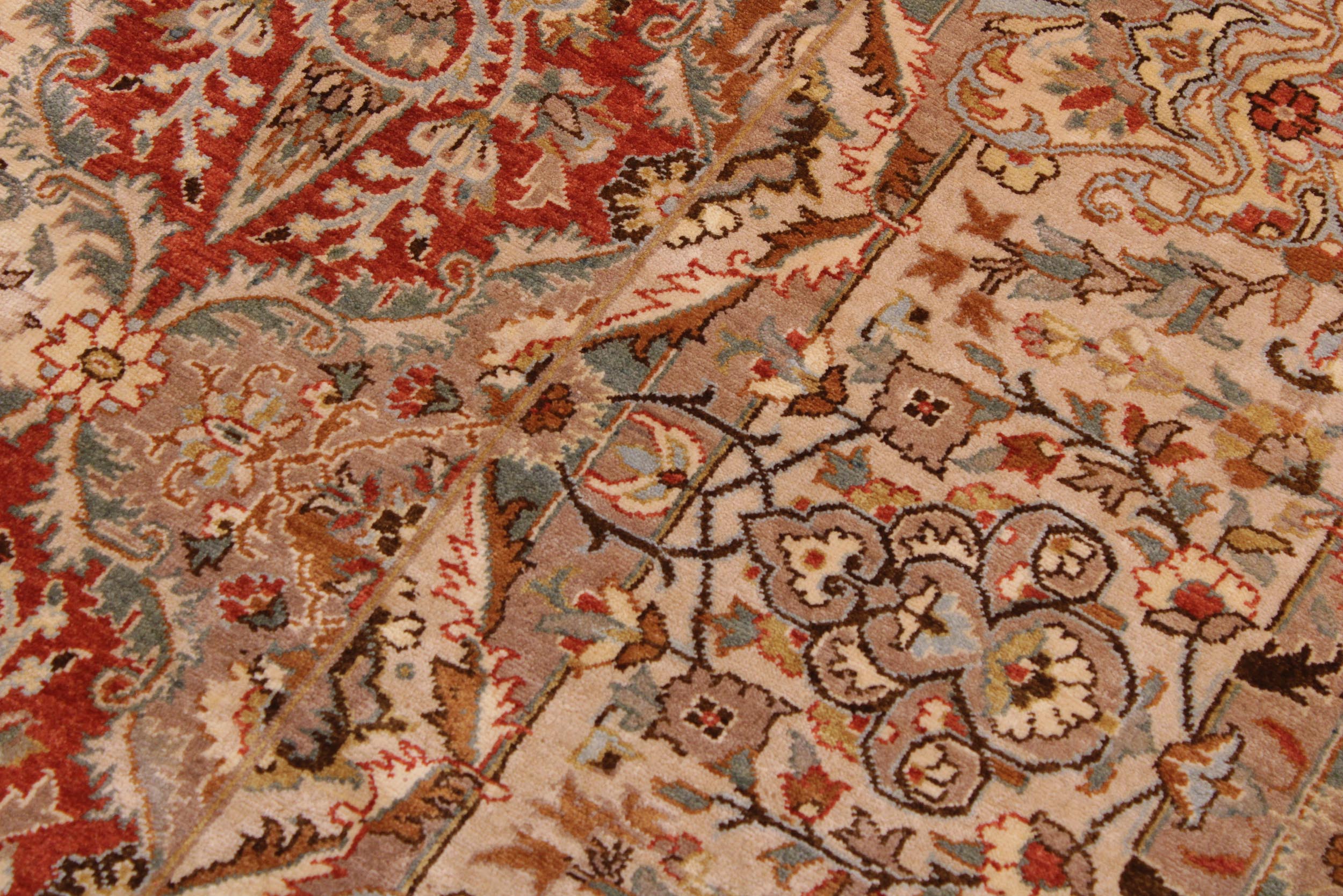 handmade Transitional Design Brown Multi Hand Knotted RECTANGLE 100% WOOL area rug 9' x 12'