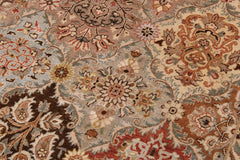 handmade Traditional Design Brown Multi Hand Knotted RECTANGLE 100% WOOL area rug 9'X12'