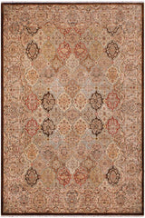 handmade Traditional Design Brown Multi Hand Knotted RECTANGLE 100% WOOL area rug 9'X12'