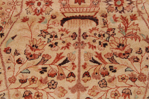 handmade Traditional Design Lt. Tan Lt. Tan Hand Knotted RECTANGLE 100% WOOL area rug 9' x 12'