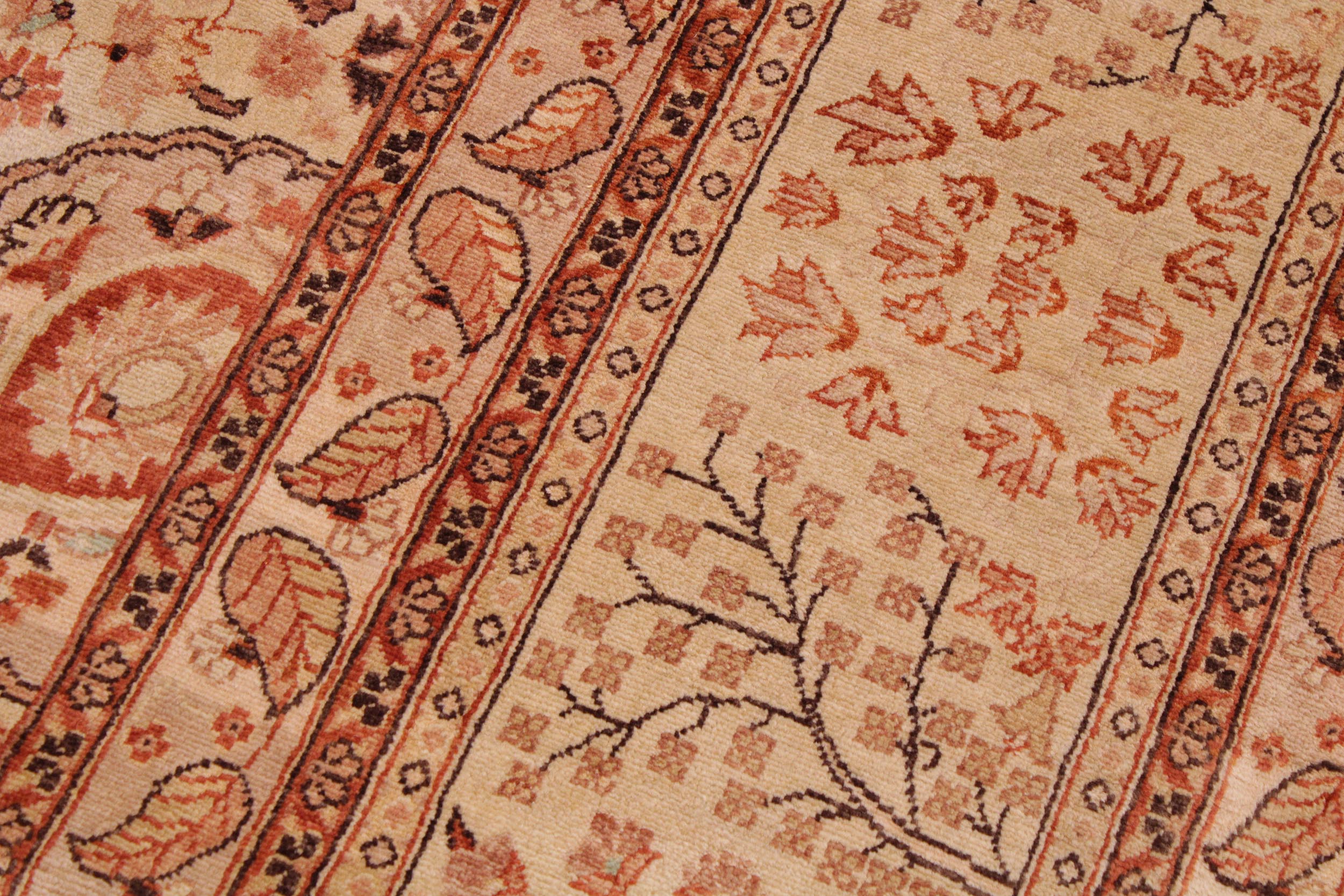 handmade Traditional Design Lt. Tan Lt. Tan Hand Knotted RECTANGLE 100% WOOL area rug 9' x 12'