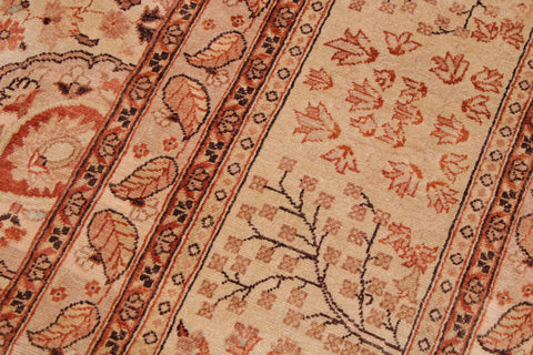 handmade Traditional Design Lt. Tan Lt. Tan Hand Knotted RECTANGLE 100% WOOL area rug 9' x 12'